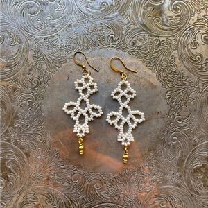 Beaded Lace Earrings
